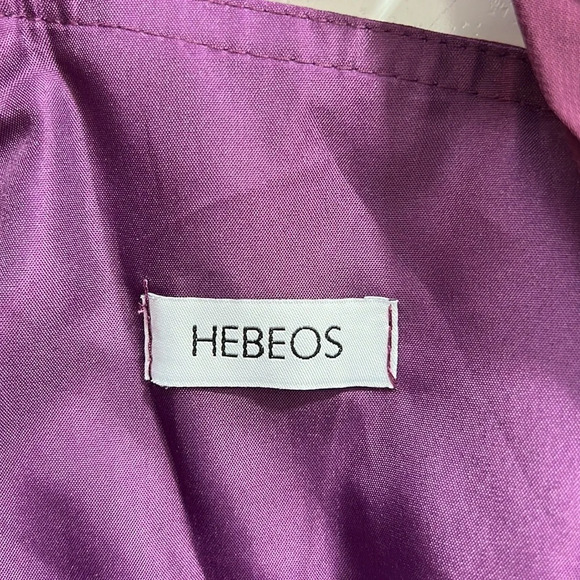 Hebeos Ruched V Neck Pleated Sleeveless Purple Maxi Dress Womens‎ 1X Long Gown - Picture 12 of 14